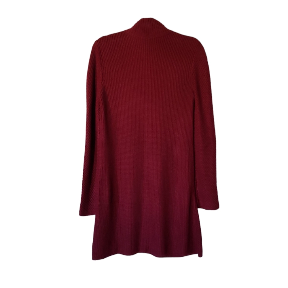 Tory Burch Brodie Tunic Dress Sweater Viscose Turtleneck Knit Size Medium - Picture 2 of 13